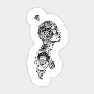 robot girl Sticker